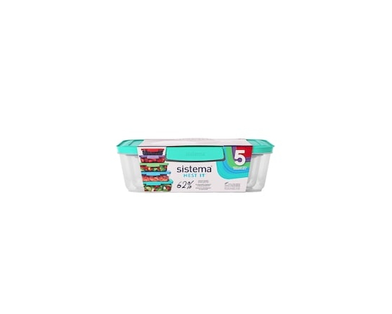 Nest It Food Storage Containers with Lids, 5 Pack - 5.0 EA