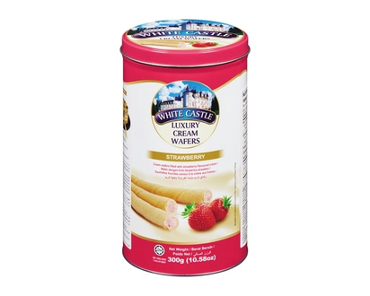 White Castle Cream Wafers Filled With Strawberry Flavoured Cream Strawberry - 300.0 G
