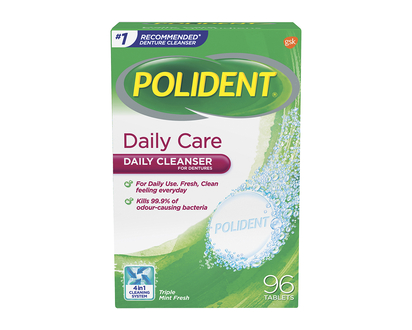 Polident Daily Care Tablets - 96s