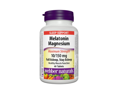 Webber Naturals Maximum Strength Melatonin Magnesium Tablets - 10/150mg - 60's