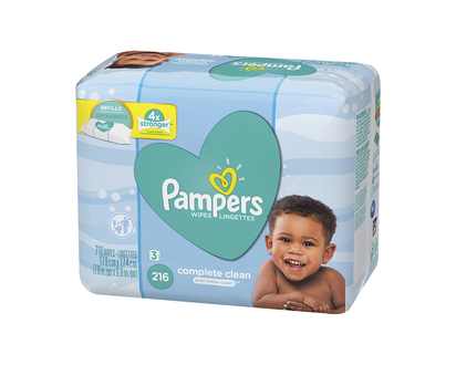 Pampers Wipes Complete Clean - Baby Fresh - 216's