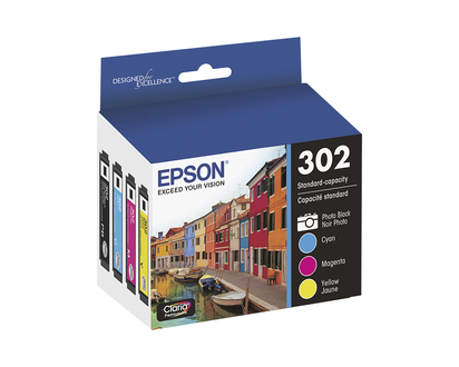 Epson 302 Claria Premium Ink - CMYK - 4 Pack - T302520-S