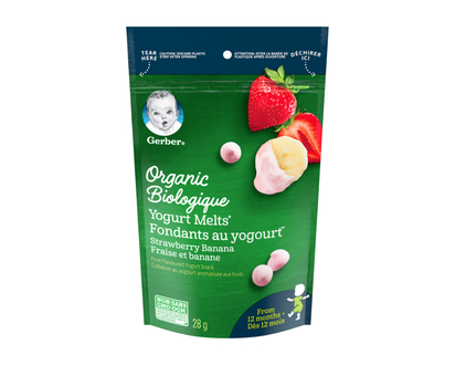 Gerber Organic Yogurt Melts - Strawberry Banana - 28g