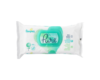 Pampers Aqua Pure Wipes - 56's