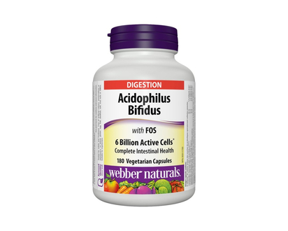 Webber Naturals Probiotic Acidophilus with Bifidus & FOS - 180s