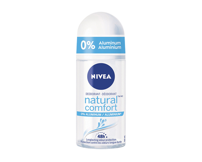 Nivea Natural Comfort Aluminum Free Roll On Deodorant - 50mL
