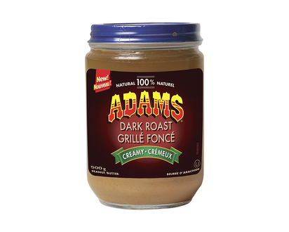 Adams Dark Roast Peanut Butter - Creamy - 500g