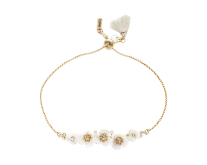 Lonna & Lilly Flower Slider Bracelet - Gold Tone