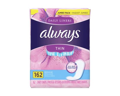 Always Thin Daily Liners - 162s