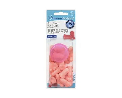PharmaSystems uHear Soft Foam Ear Plugs - 24s