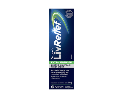 Dr. Joe's LivRelief Chronic Angry Pain Relief Cream - Extra Strength - 50g