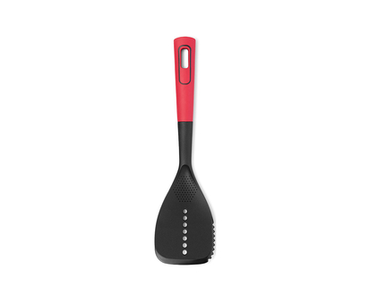 Starfrit Nylon Slotted Turner - Integrated Grater - Red/Black