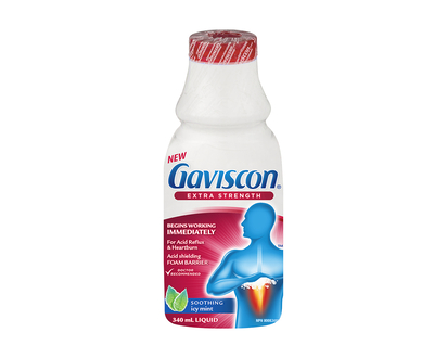 Gaviscon Extra Strength Liquid - Soothing Icy Mint - 340ml