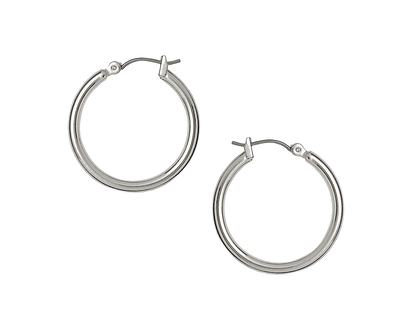 Nine West Click-It Hoop Earrings - Silver