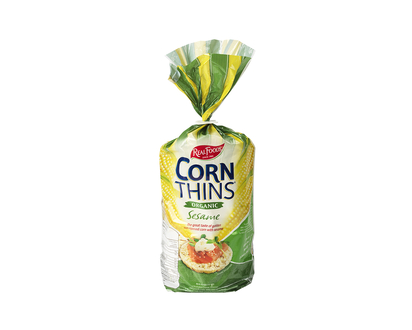 Real Foods Corn Thins - Sesame - 150g