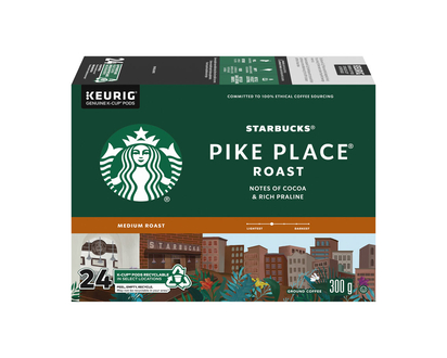 Starbucks Pike Place Roast K-Cup Pods - Medium Roast - 24s
