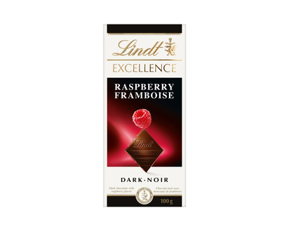 Lindt Excellence Dark Chocolate Bar - Raspberry - 100g