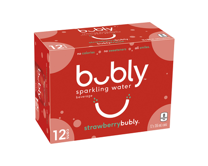 Bubly Sparkling Water - Strawberry - 12x355ml
