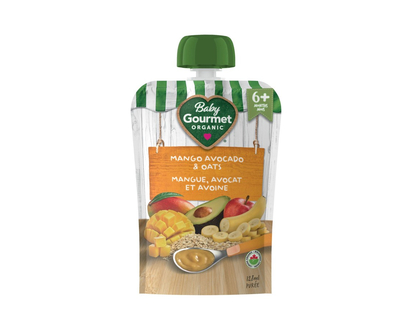 Baby Gourmet Baby Food - Mango Avocado & Oats - 128ml
