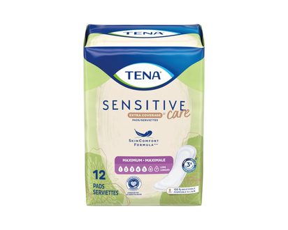 TENA Sensitive Care Extra Coverage Pads - Maximum - 12s