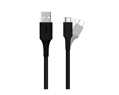 Logiix Sync Charge USB-C Anti-Stress Cable - Black - LGX-12821