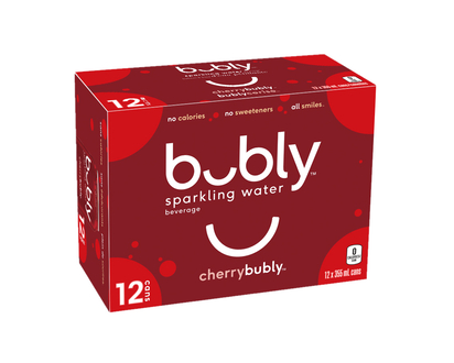 Bubly Sparkling Water - Cherry - 12x355ml