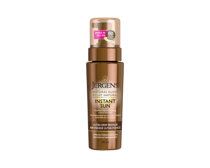 Jergens Natural Glow Instant Sun Sunless Tanning Mousse - Ultra Deep Bronze - 180ml