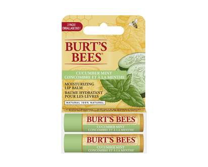 Burt's Bees Moisturizing Lip Balm - Cucumber Mint - 2 x 4.25g