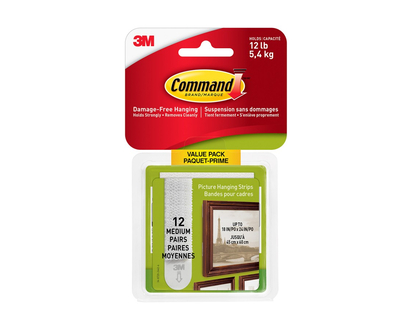 3M Command Medium Picture Hanging Strips Value Pack