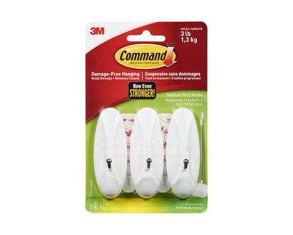 3M Command Kitchen Wire Hook - White - 3 pack