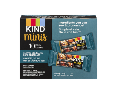 Kind Mini Bars - Almond Sea Salt &amp; Dark Chocolate - 10 Pack