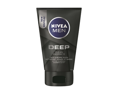 Nivea Men Deep Face &amp; Beard Wash - Clean - 100ml