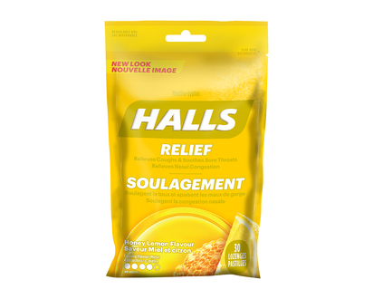 Halls Mentho-Lyptus Drops - Honey Lemon - 30s