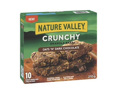 Nature Valley Crunchy Granola Bars - Oats 'N' Dark Chocolate - 210g