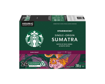 Starbucks K-Cup Coffee - Sumatra Dark Roast - 24s