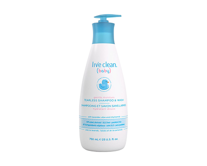Live Clean Baby Tearless Shampoo & Wash - 750ml