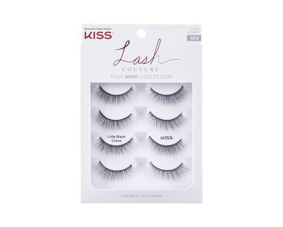 KISS Lash Couture Faux Mink Collection Little Black Dress False Lashes - 4 pairs