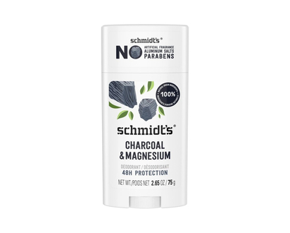 Schmidt's Natural Deodorant Stick - Charcoal + Magnesium - 75g