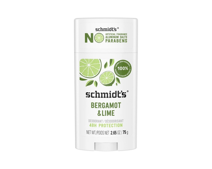 Schmidt's Natural Deodorant Stick - Bergamot + Lime - 75g