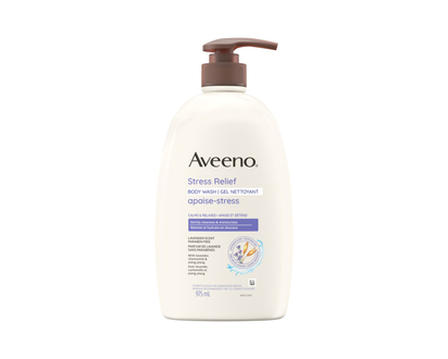 Aveeno Active Naturals Stress Relief Body Wash - Lavender Chamomile and Ylang-Ylang - 975ml