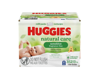 Huggies Natural Care Sensitive Baby Wipes Refills - Unscented - 2pk/352 Wipes