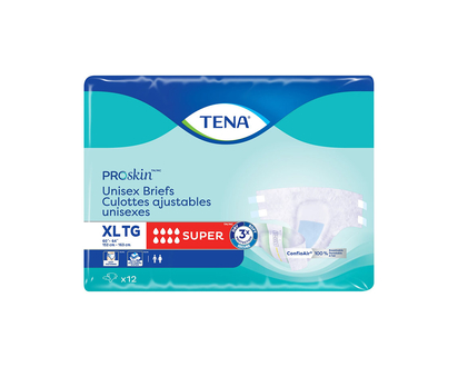 TENA ProSkin Unisex Incontinence Briefs - Super - Extra Large - 12s