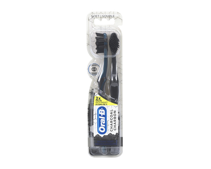 Oral-B Charcoal Whitening Therapy Toothbrush - Soft - 2 Pack