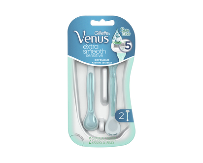 Gillette Venus Extra Smooth Sensitive Disposable Razors - 2 Pack