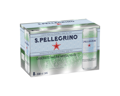 San Pellegrino Carbonated Natural Mineral Water - 8x330ml