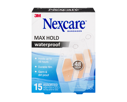 Nexcare Bandages Assorted - Max Hold Waterproof - 15s