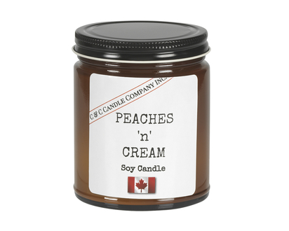 C&amp;C Soy Jar Candle - Peaches 'N Cream - 9oz