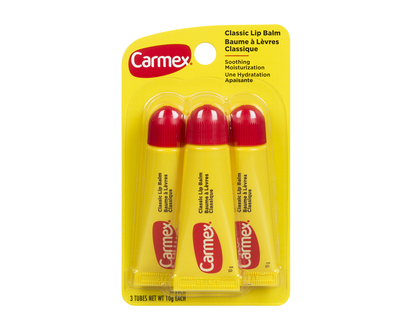 Carmex Classic Lip Balm Tube - 3 x 10g