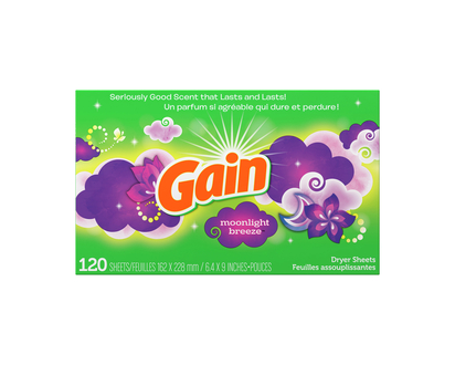 Gain Dryer Sheets - Moonlight Breeze - 120s