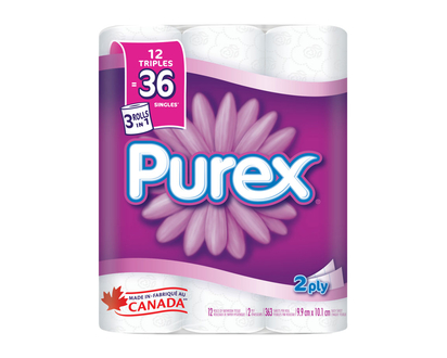 Purex Bathroom Tissue Triple Roll - 12s